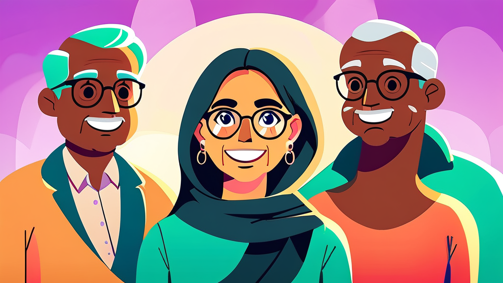 중장년 취업 지원, 자주 묻는 질문 (cartoon 스타일)