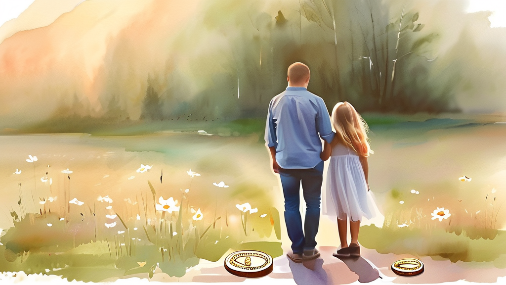 자녀장려금 vs 아동수당, 무엇이 다를까요? (watercolor 스타일)