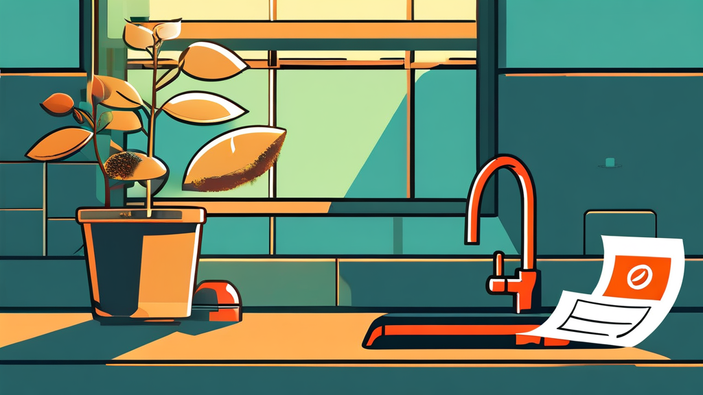 누수 발생 시 수도 요금 감면 받는 방법 (illustration 스타일)