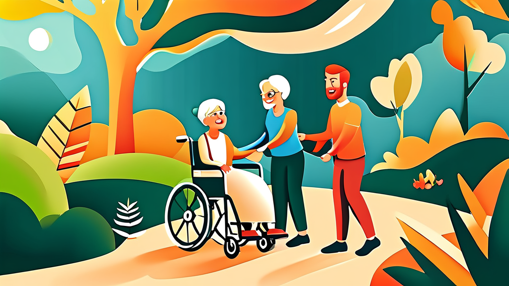 장기요양보험 신청부터 등급 판정까지 (cartoon 스타일)