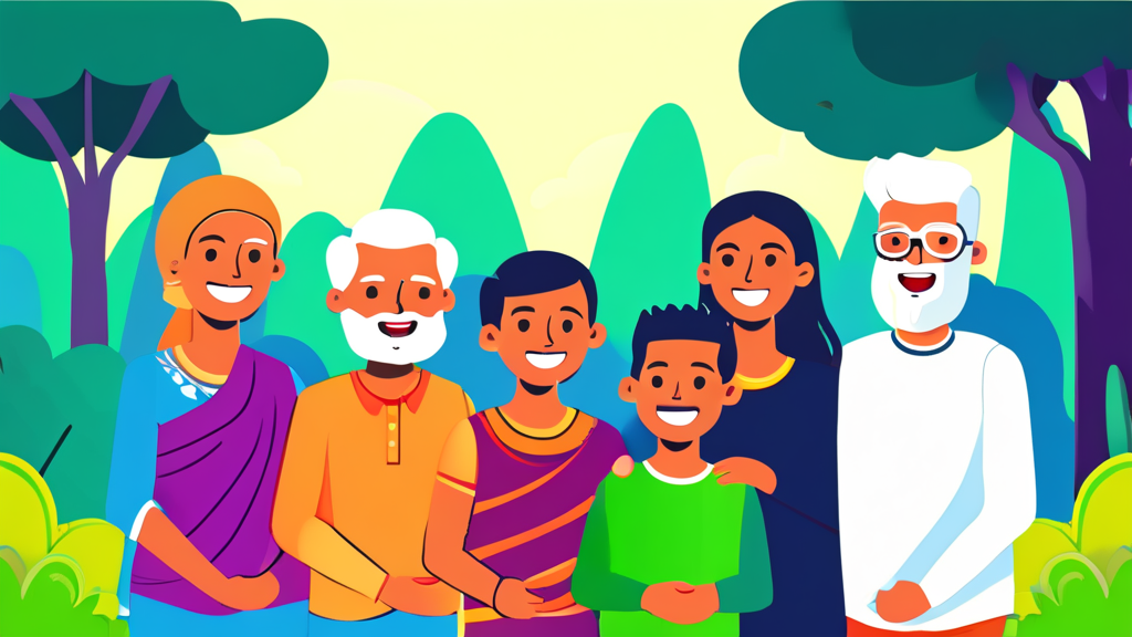 나에게 맞는 돌봄 서비스 종류 알아보기 (cartoon 스타일)