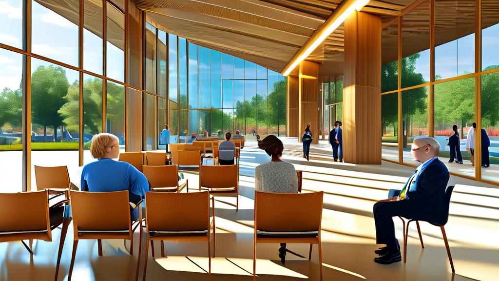 거주 지역 돌봄 센터 찾고 문의하기 (realistic 스타일)