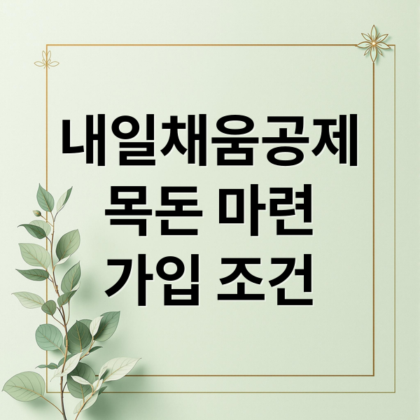 내일채움공제, 목돈 마련부터 가입 조건까지 완벽 분석