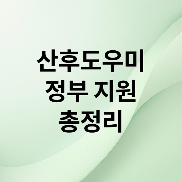 산후도우미 정부 지원 완벽 가이드: 자격부터 신청까지 총정리