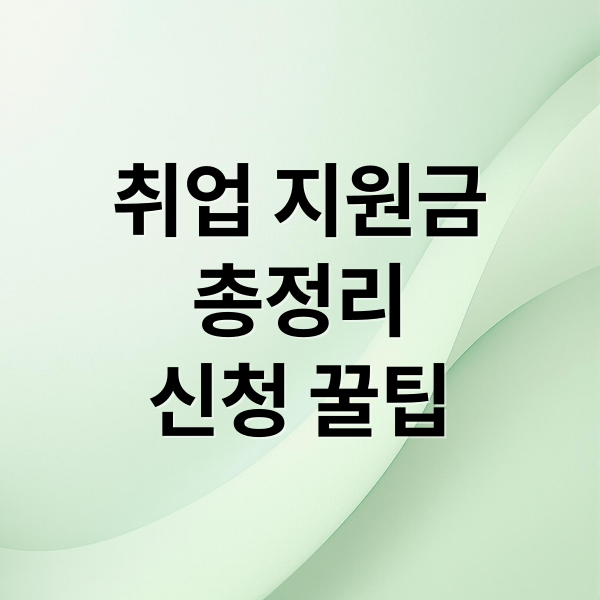 취업 성공 위한 정부 지원금 총정리: 신청부터 꿀팁까지